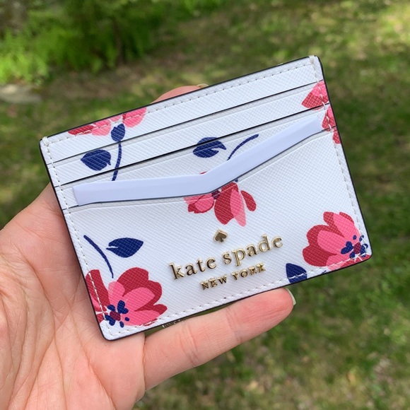 Auth. Kate spade floral leather card case & keychn - Picture 6 of 8